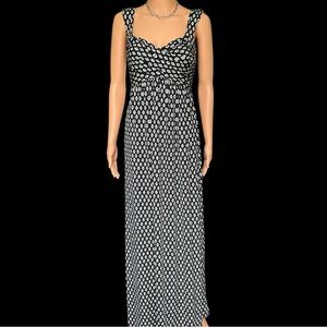 Black and White Patterned Maxi Dress